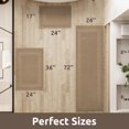 thumbnail image 2 of AMOAMI Waffle Bath-Mat, Absorbent Bath Mats for Bathroom Non Slip, Machine Washable Bathroom Rugs with Tassels Ultra Soft Boho Bath Rugs for Floor 17''x24'' Beige, 2 of 5