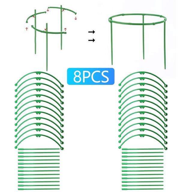-assembling Plant Support Cage For Climbing PlantsFlowering Tomato Cage With Stakes And Stabilizing Support Ring