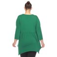 thumbnail image 3 of White Mark Tunique à Manches 3/4 pour Femmes, Taille Empire, Col en V, 3 of 6