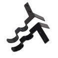 thumbnail image 3 of 2Pcs Double Curtain Rod Bracket Steel 20lb Load Bearing Easy Assembly Curtain Rod Hooks for Home Office Black, 3 of 9
