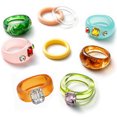 thumbnail image 1 of Bague en Résine Mode Bague Statement en Acrylique Transparent Bague de Phalange Bague de Doigt, 1 of 10