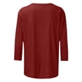thumbnail image 5 of Amzcrzy Hauts pour Femmes T-Shirts Graphiques de Noël pour Femmes Mode Xmas Col Rond Manches 3/4 Hauts pour Femmes Décontractés Confortables Hauts d'Automne pour Femmes, 5 of 5
