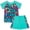Green, variant on Kid Girls Swimsuit Rash Guard Set Hawaiian Ruffle Sun Protection Long Sleeve Bathing Suit for Teens 5-6 Years