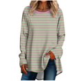thumbnail image 1 of Birdeem Hauts pour Femmes Décontractés Été Manches 3/4 Femmes Décontractées Manches Longues Col Rond Hauts Blouse Ample Imprimé Graphique Chemise Hauts et Blouses Été, 1 of 5