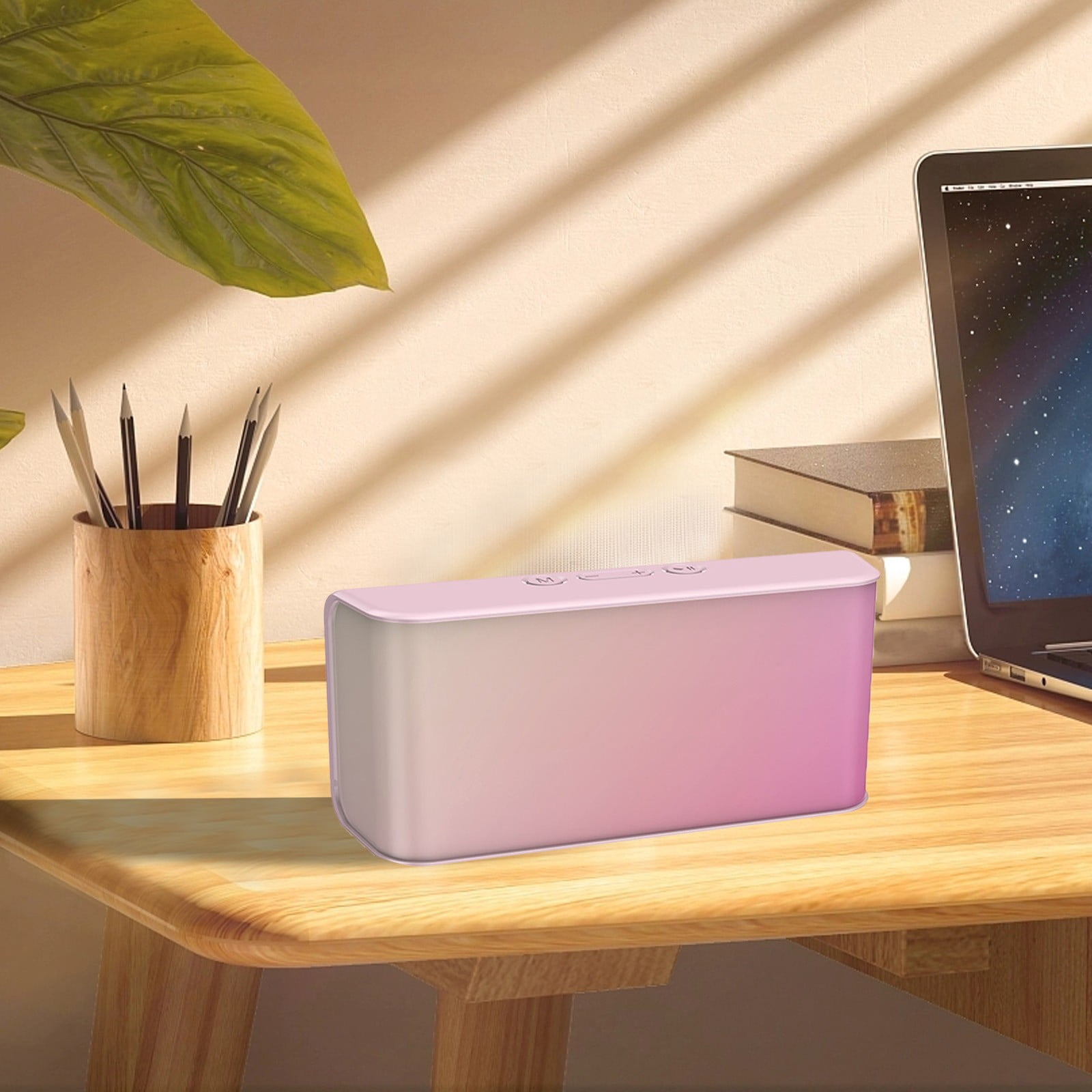 COFEST Bluetooth Version 5.0 Nouveau Modèle Privé C3 Impression Couleur Cadeau Haut-Parleur Bluetooth Audio Sans Fil Caisson de Basses Rose