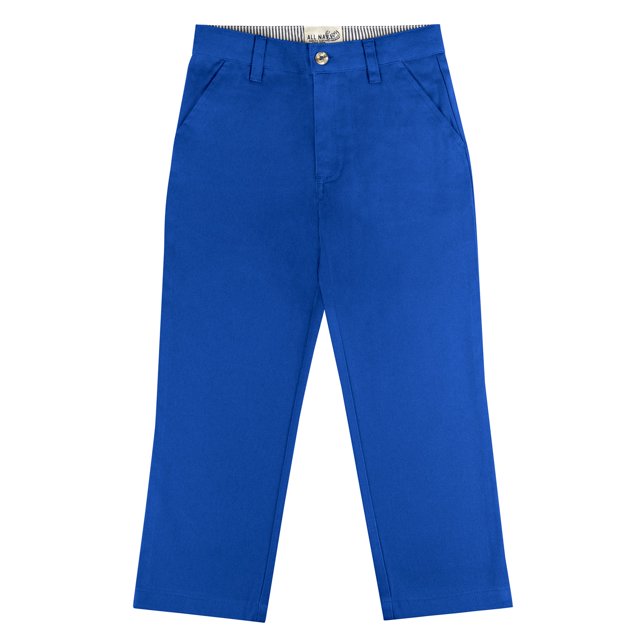 Buyless Fashion Pantalon Garçon devant Plat Coton Doux Décontracté Coupe Régulière Droit