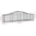 thumbnail image 4 of vidaXL Arched Gabion Baskets 3 pcs 200x50x40/60 cm Galvanised Iron, 4 of 4