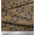 thumbnail image 2 of Soimoi Poly Georgette Fabric Snowflake Artistic Fabric Prints By Yard 52 Inch Wide, 2 of 3