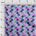 thumbnail image 1 of oneOone Tissu Jersey Viscose Texturé Imprimé Géométrique Marocain BTY 60 Pouces de Large, 1 of 4