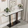 thumbnail image 2 of Wisfor Delicate Texture Marble Console Table Narrow Long Sofa Table Hall Display Stand, 2 of 9