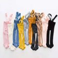 thumbnail image 1 of Newborn Baby Suspender Overall Pantyhose Solid Color High Waist Ribbed Knit Tights Infant Spring Autumn One-piece Leggings, 1 of 7