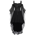 thumbnail image 1 of Pisexur Robe Gothique pour Femmes Robe Vintage de la Renaissance Bretelles Fluide Surdimensionnée Robes Maxi Mode Robe Médiévale pour Femmes Costumes d'Halloween Grande Taille P-5TG, 1 of 5