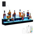 thumbnail image 1 of Led Lighted Liquor Bottle Shelf, 2 Tiers 40 Inches Led Bar Display Shelf with Remote & App Control, 16 Colors, 4 Modes, 1-8 H Timing, Bar Lights for Liquor Shelves, 1 of 9