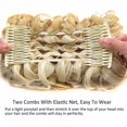 thumbnail image 4 of Hair Bun Extension with Claw Comb Ponytail Messy Chignon Updo Ponytail Scrunchie Donut Hairpiece, 4 of 6