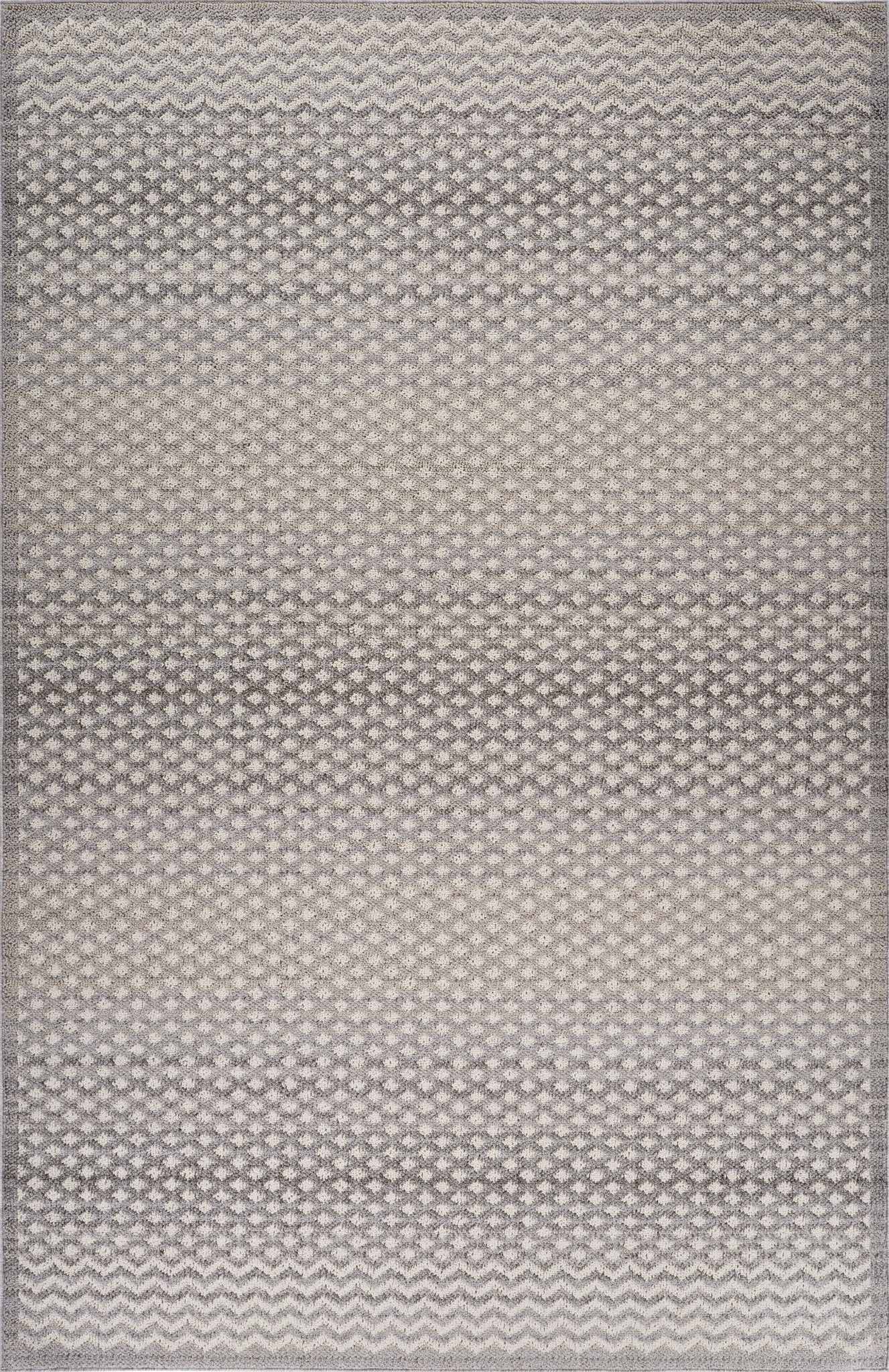 Tapis d'intérieur marocain Branch Jules, gris beige, géométrique - Salon, chambre, salle à manger et cuisine