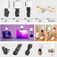 thumbnail image 3 of Mistaha Portable USB Rechargeable Clamp-on Desktop Live Streaming Fill Light D2 PRO [1000mAh 3 Color Temperature Handheld Tabletop] - White, 3 of 6