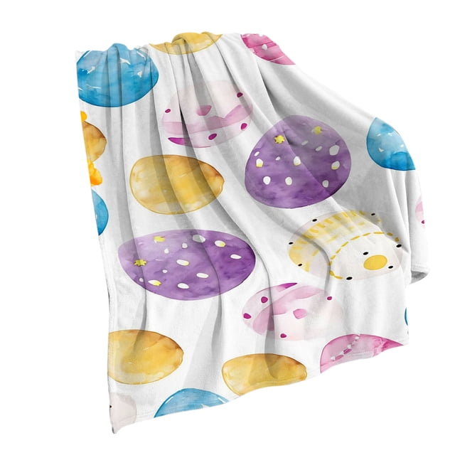 Easter Blanket Easter Eggs Blanket Flannel Digital Printed Conditioning Blanket Nap Blanket