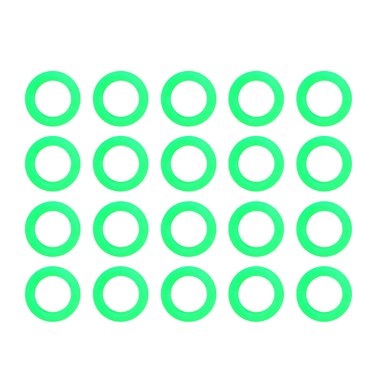100 Pcs Accessoires de Piquet de Tente Anneau de Piquet de Tente Clou de Sol de Tente Anneau Fluorescent