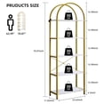 thumbnail image 2 of 5-Tier Arched Bookshelf, Industrial Style Open Bookcase with Metal Frame, Freestanding Display Shelving Unit for Living Room, Bedroom, Office Storage, 2 of 8