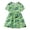 Green, variant on WEAIXIMIUNG Summer Dresses with Sleeves Knee Length Toddler Girl's Cartoon Pattern Short Sleeve Dresses Kids for Casual Dress 2 To 7 Years 5 Years