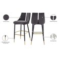 thumbnail image 3 of Meridian Furniture Sleek Gray Velvet Stool (Set of 2), 3 of 4