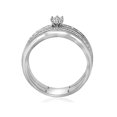 thumbnail image 2 of Ensemble de Bagues de Fiançailles et de Mariage en Or Blanc 10 K avec Diamants 3/8 Cttw, 2 of 4