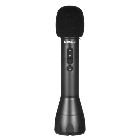 TAKSTAR TAKSTAR DA10 Microphone Bluetooth Sans Fil avec Haut-Parleur Intégré, Fonction de Réverbération et Amplificateur 8 W pour le Chant, les Discours et la Publicité, Noir, Autonomie de 8 Heures, Recharge USB-C