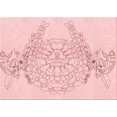 thumbnail image 1 of Ahgly Tapis Rectangulaire Lavable en Machine Intérieur Transitionnel Rouge Pastel Rose, 8 Pieds x 10 Pieds, 1 of 7