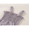 thumbnail image 4 of Baby Girls 2Pcs Summer Outfits  Sleeveless Frill Smocked Strap Romper with Headband Set, 4 of 7