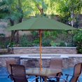 thumbnail image 2 of Jeco 9' Wood Market Patio Polyester Umbrella in Green, 2 of 2