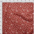 thumbnail image 4 of oneOone Velvet Red Fabric Asian Floral Block Sewing Craft Projects Fabric Prints by Yard 58 Inch Wide, 4 of 4