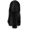 thumbnail image 4 of Unique Bargains Women's Chunky High Heel Platform Round Toe Ankle Boots, 4 of 7