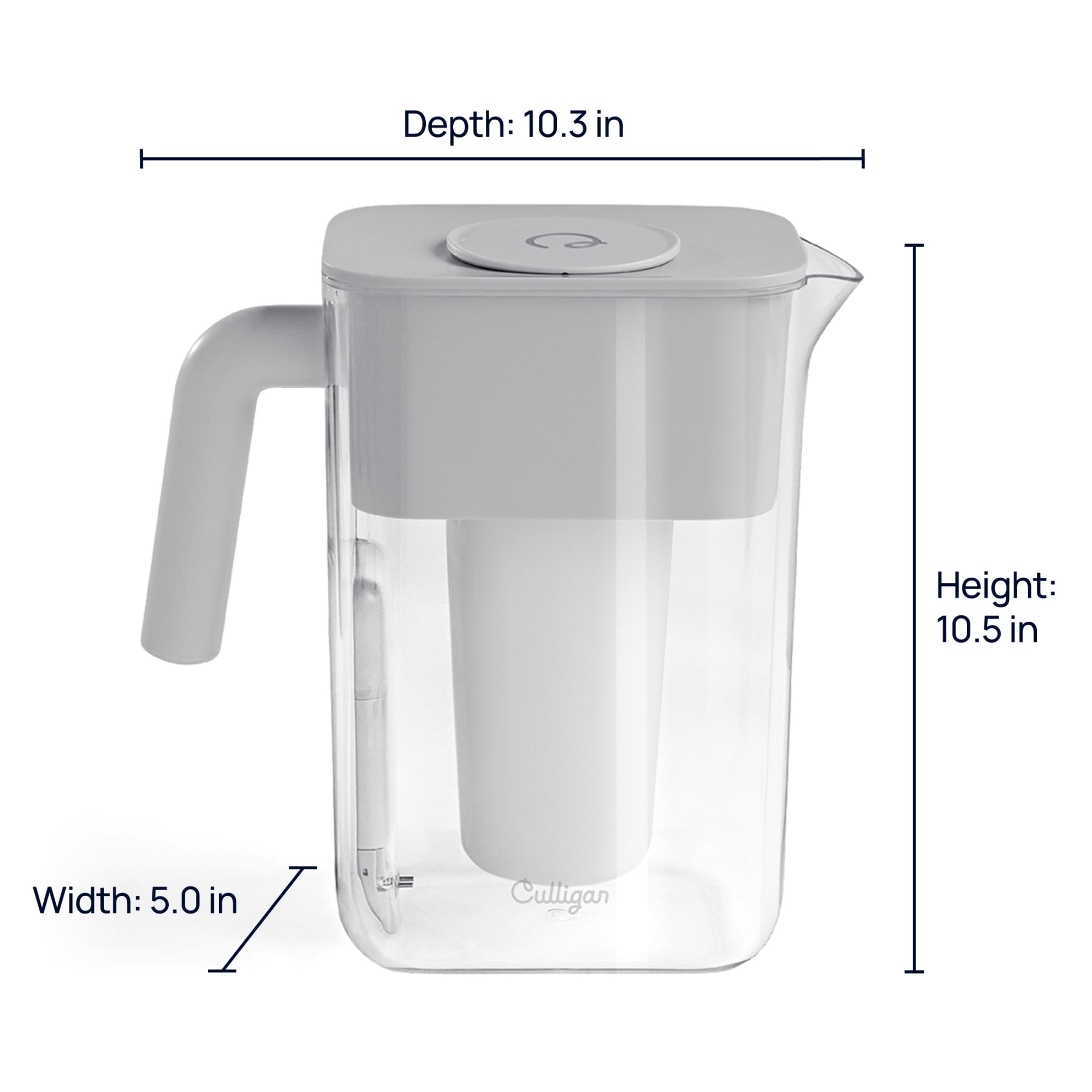 Pichet filtrant Culligan avec technologie ZeroWater de 10 tasses filtre à eau avancé 5 étapes