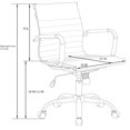 thumbnail image 1 of LeisureMod Chaise de Bureau Harris avec Cadre Doré, 1 of 1