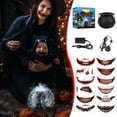 thumbnail image 1 of Halloween LED Mist Maker Fogger Decoration Witch Cauldron Maker Water Geyser Pond Paired With Halloween Horror Stickers, 1 of 9