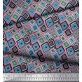 thumbnail image 2 of Soimoi Cotton Poplin Fabric Square Geometric Print Sewing Fabric Yard 42 Inch Wide, 2 of 3