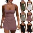 thumbnail image 4 of yoeyez Womens Rompers And Jumpsuits,Women's Tennis Dress Rompers With Built In Shorts Athletic Workout Overalls Skort Dress Golf Outfits Gray,L, 4 of 7