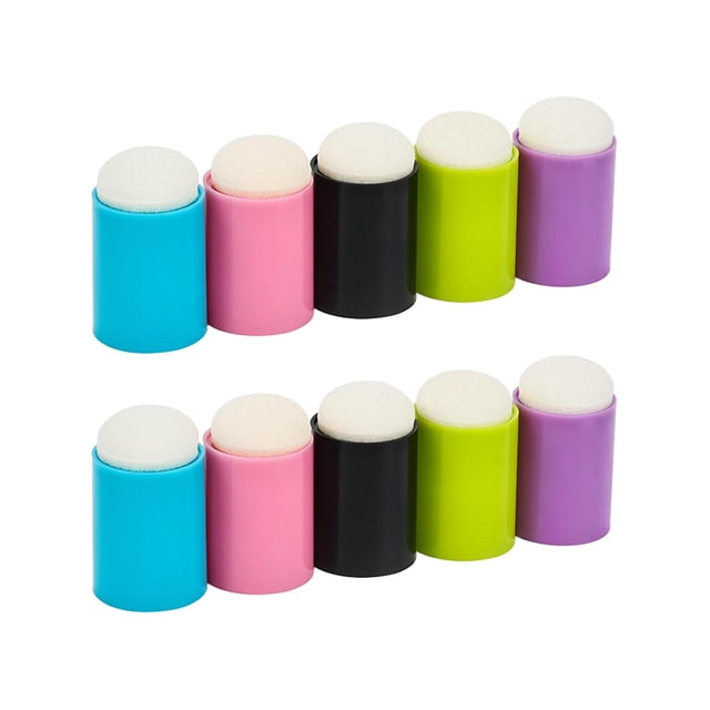 Finger Sponge Daubers Craft Portable Finger Painting Sponge Set for Stamping Ink 10pcs