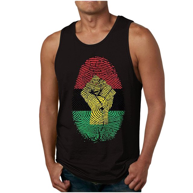 Qertyioot Nouvelle Mode Décontractée Débardeur d'Été pour Homme à Imprimé Floral Sport à Col Rond T-Shirts Basiques