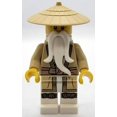 thumbnail image 2 of LEGO Ninjago: Sensei Wu Minifigurine avec Peignoirs Beige Bâton de Combat Queue de Cheval Tressée, 2 of 7