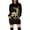 Gold, variant on Aocisk Women's Merry Christmas Print Hoodie Dress Long Sleeve Midi Dresses with Pockets Pullover Hooded Sweatshirt Black M