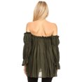 thumbnail image 3 of Women Renaissance Off Shoulder Top Costumes Blouse Boho Peasant Shirt, 3 of 5