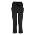 thumbnail image 2 of LEEy-world Pantalon pour Femmes Collection Luxe pour Femmes Pantalon de Survêtement en Molleton Léger avec Poches Noir,TTG, 2 of 5