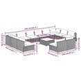 thumbnail image 4 of vidaXL 13 Piece Garden Lounge Set with Cushions Black Poly Rattan, 4 of 5