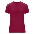 thumbnail image 3 of RKSTN Hauts pour Femmes Été Ajusté Manches Courtes Basiques Col Rond Hauts Décontractés Chandail Uni T-shirt à la Mode Hauts, 3 of 4