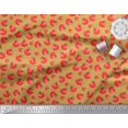thumbnail image 2 of Soimoi Yellow polyester Crepe Fabric Tomato Vegetable Print Fabric by Yard 42 Inch Wide, 2 of 3