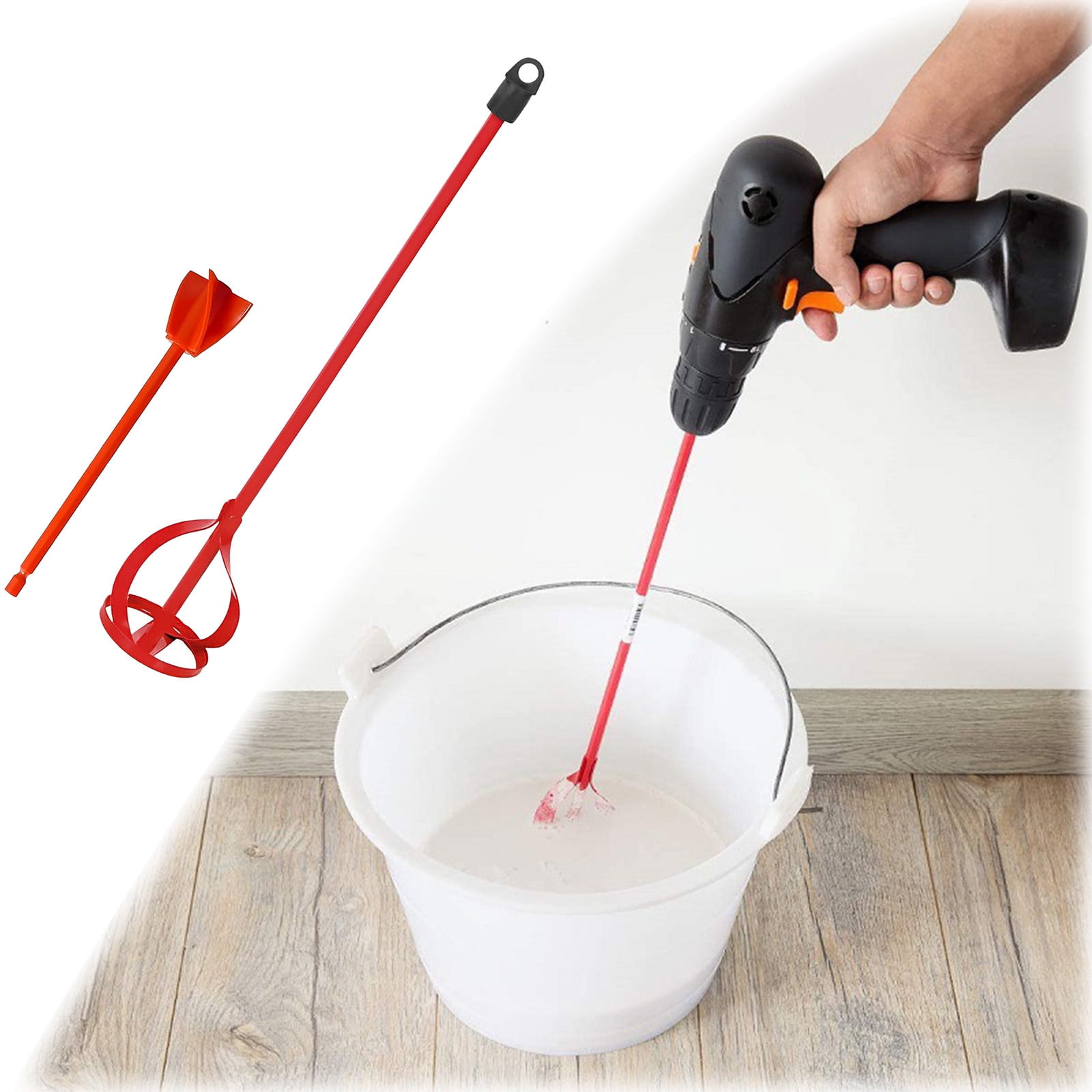 WWXYG 2 Pack Paint Mixer For Drill Suitable For Paint Epoxy Resin Mud Cement And More Power Drill Stirring Tools For 1 To 5 Gallon Buckets 4v Lithium Screwdriver with 26-piece Accessory Kit Screw Cord