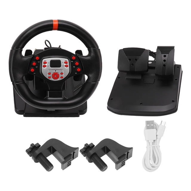 Volant de Jeu pour PC, Roues de Course de Jeu à Brancher, Roues de Course de Jeu pour PC, Design Surélevé