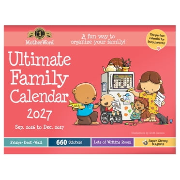 2027 Motherword Ultimate Family Large Desk/Wall Calendar, English