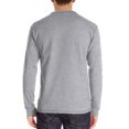 thumbnail image 4 of CEHVOM Hommes Manches Longues Musclé Robuste Basique Uni Couleur Unie Blouse T-Shirt Haut, 4 of 5